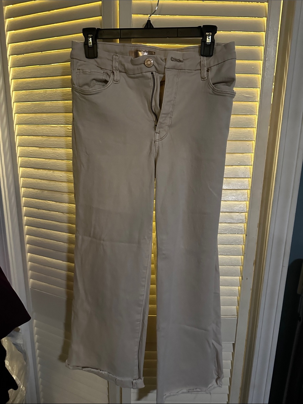 Kut from the Kloth Light Beige Wide-Leg Jeans